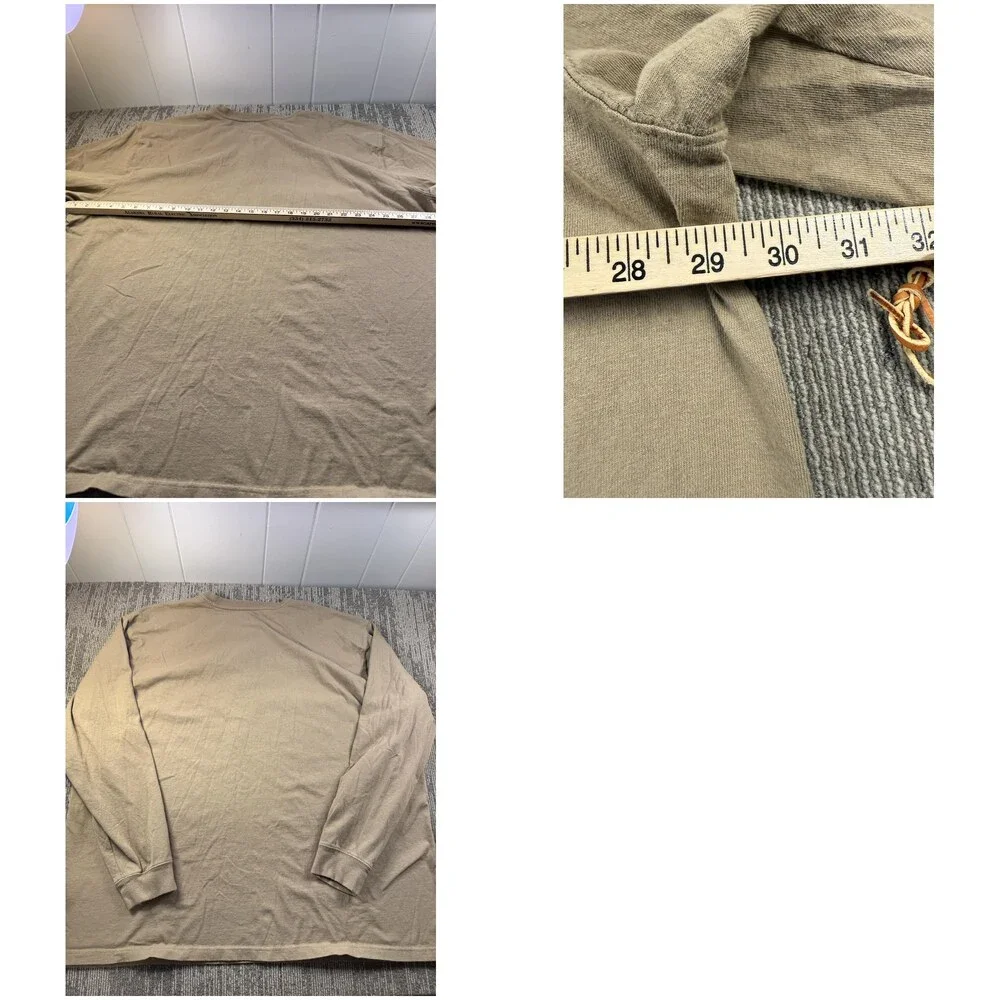 Carhartt Shirt Mens 3XL Beige Pocket Workwear Tagless Tee Henley Lot 2